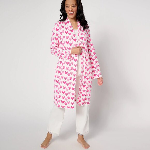 Bumblebella by Jill Martin Dreamy Jersey Spa Robe - Pink (Sz XL) a640441 - Picture 1 of 5